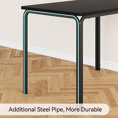 Modern 5-Piece Dining Set: Table & 4 Metal Chairs for Contemporary Spaces