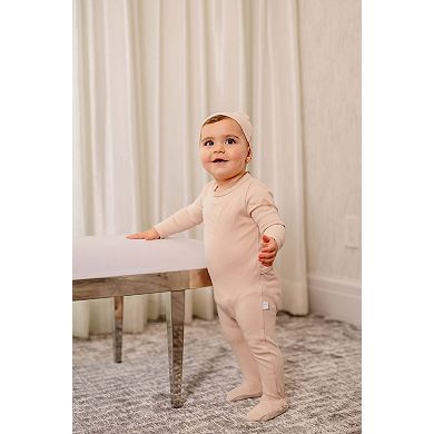 Vintage Bear Footie - Baby Girls