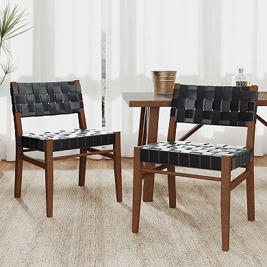 Datura Rubberwood Modern Armless Dining Chair (Set of 2) by Christopher Knight Home