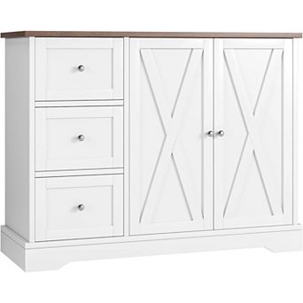 Coffee Bar Sideboard with Adjustable Shelves & Drawers for Kitchen/Dining Room