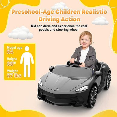 12V Licensed McLaren Kids Ride On Car, Electric Sports Car w/Remote,2 Speeds,Sound,LED Headlights