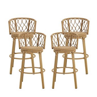 Solstice Outdoor Wicker Barstools by Christopher Knight Home
