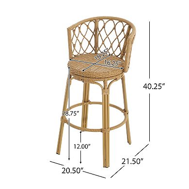 Solstice Outdoor Wicker Barstools by Christopher Knight Home