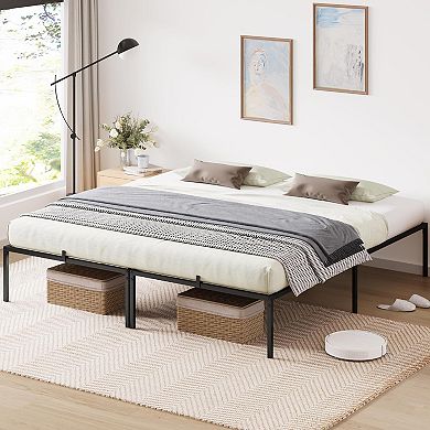 Metal Platform Bed Frame, Heavy Duty Steel Slats, Noise Free, No Box Spring Needed