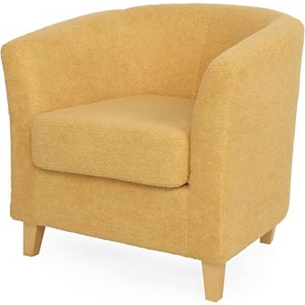 Isla Contemporary Textured Boucle Club Chair by Christopher Knight Home