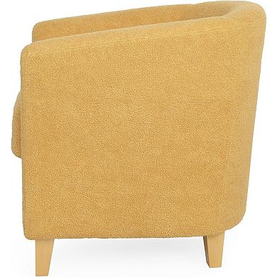 Isla Contemporary Textured Boucle Club Chair by Christopher Knight Home