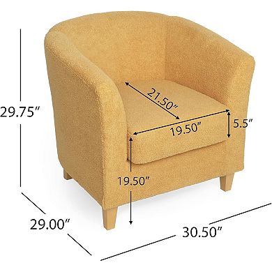 Isla Contemporary Textured Boucle Club Chair by Christopher Knight Home