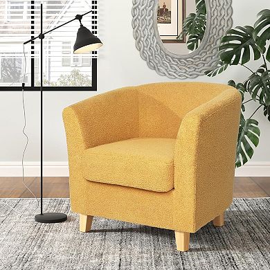 Isla Contemporary Textured Boucle Club Chair by Christopher Knight Home