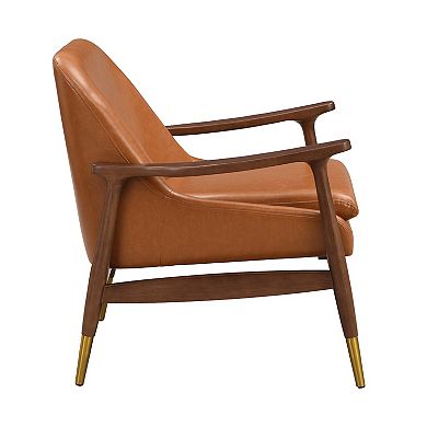 Amber Faux Leather Modern Lounge Chair by Christopher Knight Home