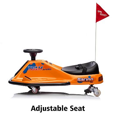 24V Electric Go Kart, 7Ah Drifting Car,Battery Powered Ride on Car Outdoor with 360 Degrees Rotating