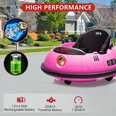 12V Baby Bumper Car with Parent Remote Control - Electric Ride on Car for Toddlers