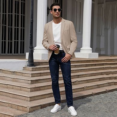 Men's Blazer One Button Business Suit Jackets Stylish Daily Suits