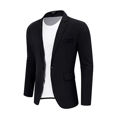 Men's Blazer One Button Business Suit Jackets Stylish Daily Suits