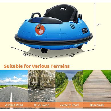 12V Baby Bumper Car with Parent Remote Control - Electric Ride on Car for Toddlers