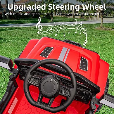 12V Kids Ride on Truck with Remote Control, Electric Ride on Car for Toddlers Ages 2-5, LED Lights