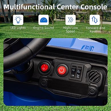 12V Kids Ride on Truck with Remote Control, Electric Ride on Car for Toddlers Ages 2-5, LED Lights