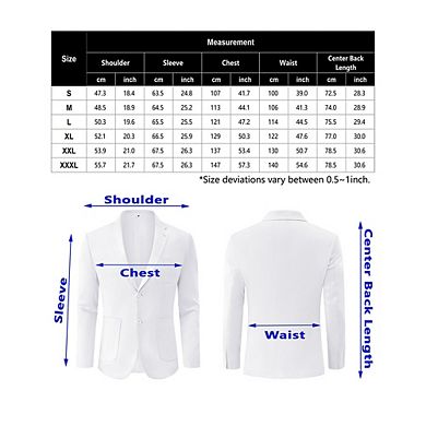 Men's Casual Blazer Suit Jackets Two Button Lightweight Sports Coat with Pockets
