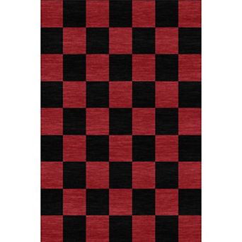 Christmas Area Rug, Christmas Plaid Rugs Office Carpet Washable Doormat Xmas Holiday Decor Non Slip