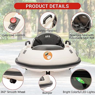 12V Baby Bumper Car with Parent Remote Control - Electric Ride on Car for Toddlers