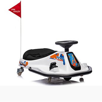 24V Electric Go Kart, 7Ah Drifting Car,Battery Powered Ride on Car Outdoor with 360 Degrees Rotating