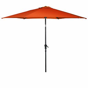 9 FT Outdoor Market Patio Table Umbrella Push Button Tilt Crank Lift