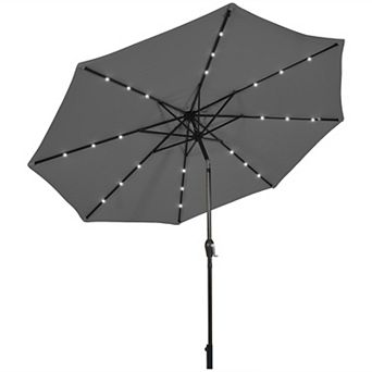 10 Foot Patio Umbrella with Solar LED Lights