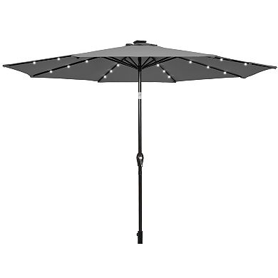 10 Foot Patio Umbrella with Solar LED Lights