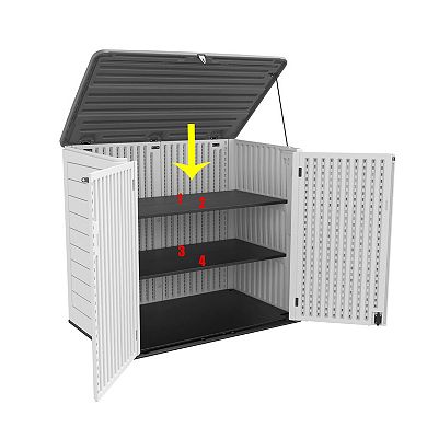 1 Piece Metal Laminate Shelf Easy Installed, Durable Shelving Board for Storage Shed Unit