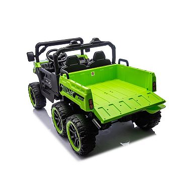 Whisen 24V 2-SeaterKids Electric Ride-On Dump Truck with Remote Control