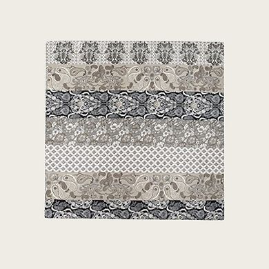 Women's Paisley Print Satin Square Scarf with Dual-Tone Design