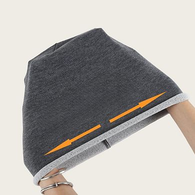 Women's Casual Slouch Beanie with Contrast Trim Edge