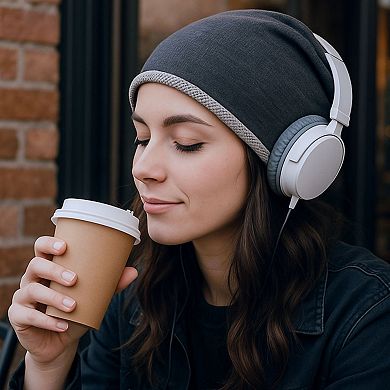Women's Casual Slouch Beanie with Contrast Trim Edge