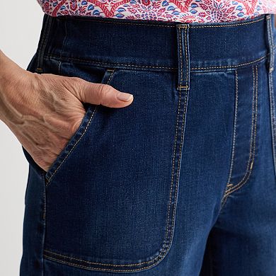Women's Croft & Barrow® Pull-On Utility Crop Jeans