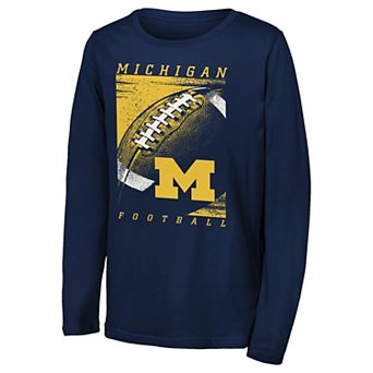 Kids Michigan Wolverines Half Time Long Sleeve Tee