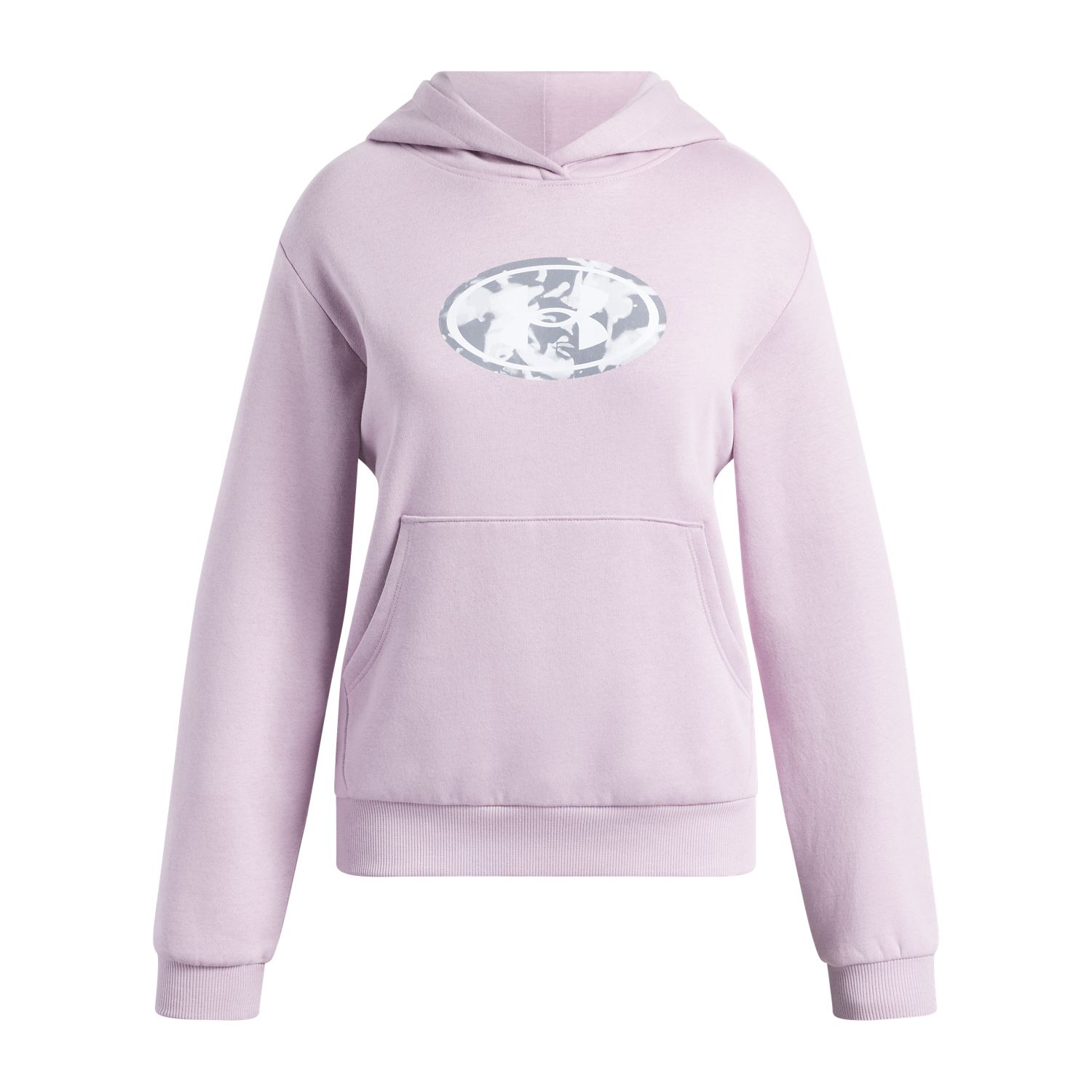 Худи Under Armour Big Logo Print Fill Graphic для девочек, цвет: Розовато-лиловый розовый