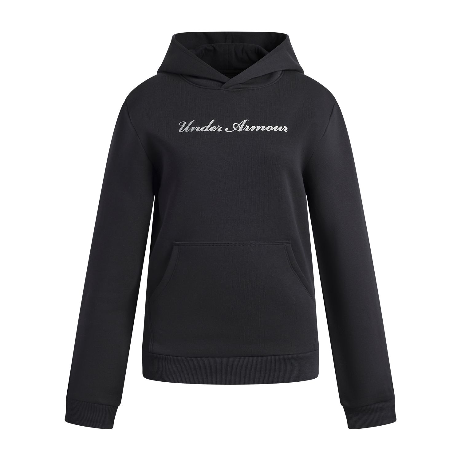 Худи Under Armour Rival Fleece Shimmer для девочек, цвет: Чёрный