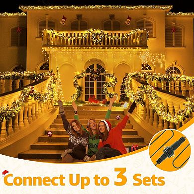 Ollny 400 LED 20ft Warm White Christmas Cluster Lights