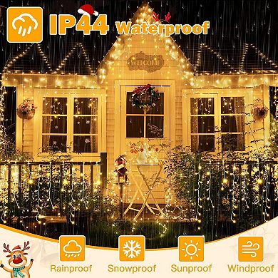 Ollny 720 LED 60ft Warm White Christmas Icicle Lights