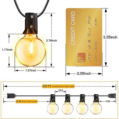 Ollny 150FT G40 Outdoor String Lights 75 Bulbs
