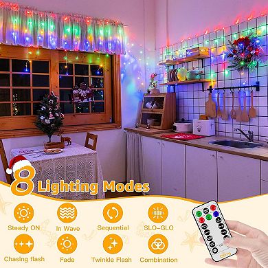 Ollny 720 LED 60ft Multicolor Christmas Icicle Lights