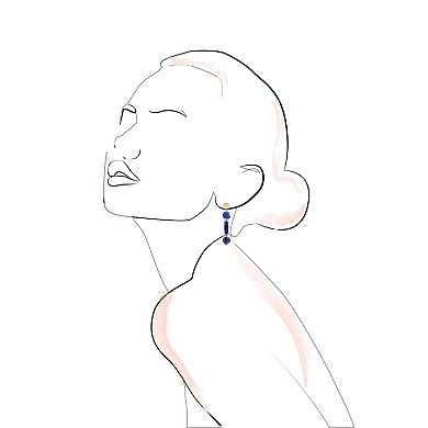 Emberly Gold Tone Thread Wrap Linear Drop Earrings