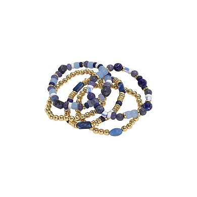 Emberly Gold Tone 5-Pack Beaded Bracelet Set