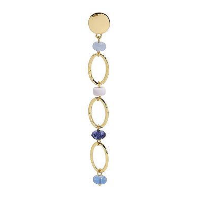 Emberly Gold-Tone Beaded Linear Post Earrings