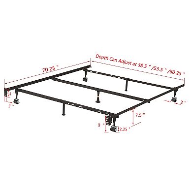 Twin/Full/Queen Metal Bed Frame (Center Support)
