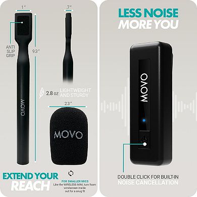 Movo Wireless Mini DI Ultra Compact Wireless Lav Microphone System for iPhone
