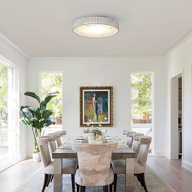 Parrot Uncle Vintage Distressed White Modern LED Flush Mount Ceiling Light