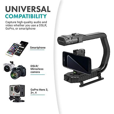 Movo MicRig-W1 Wireless Microphone Filmmaker Handle