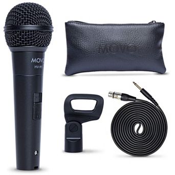 Movo HV-M5 Dynamic XLR Cardioid Vocal Microphone with Internal Shockmount and Windscreen