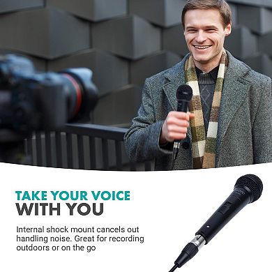 Movo HV-M5 Dynamic XLR Cardioid Vocal Microphone with Internal Shockmount and Windscreen