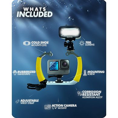 Movo DiveRig4 Diving Rig Bundle with Waterproof LED Light